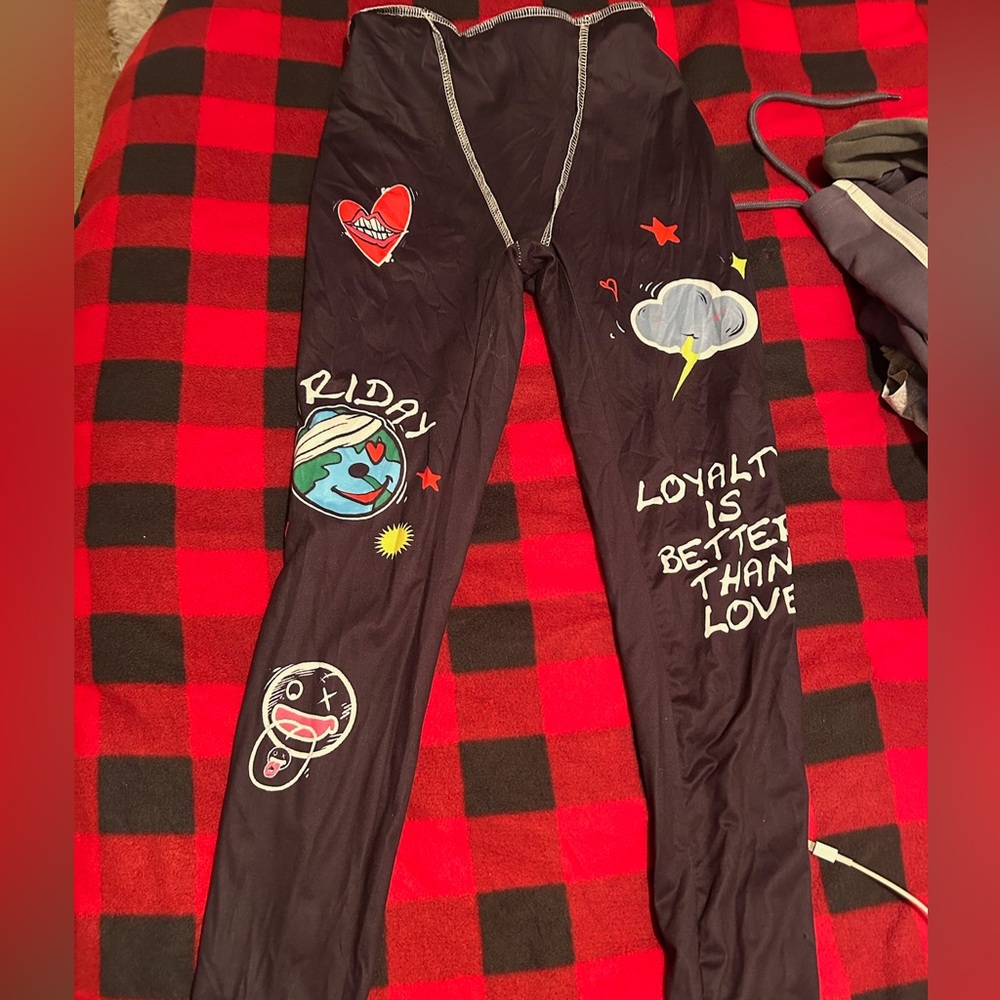 “Better Than Love” Black Silk Joggers